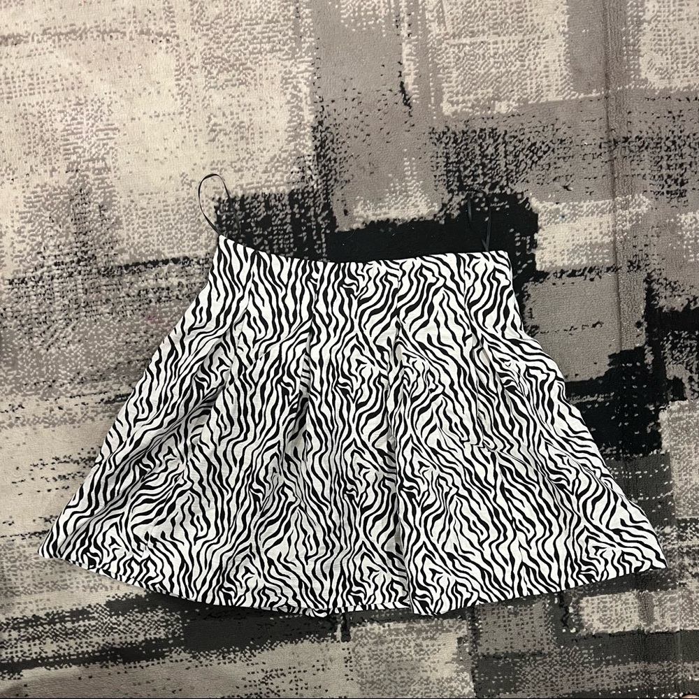 H&M zebra print skirt